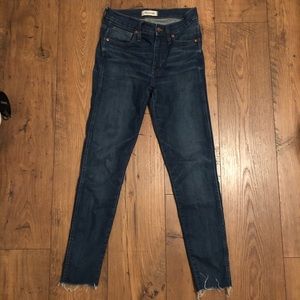 MADEWELL 9” HIGH RISE SKINNY RAW HEM